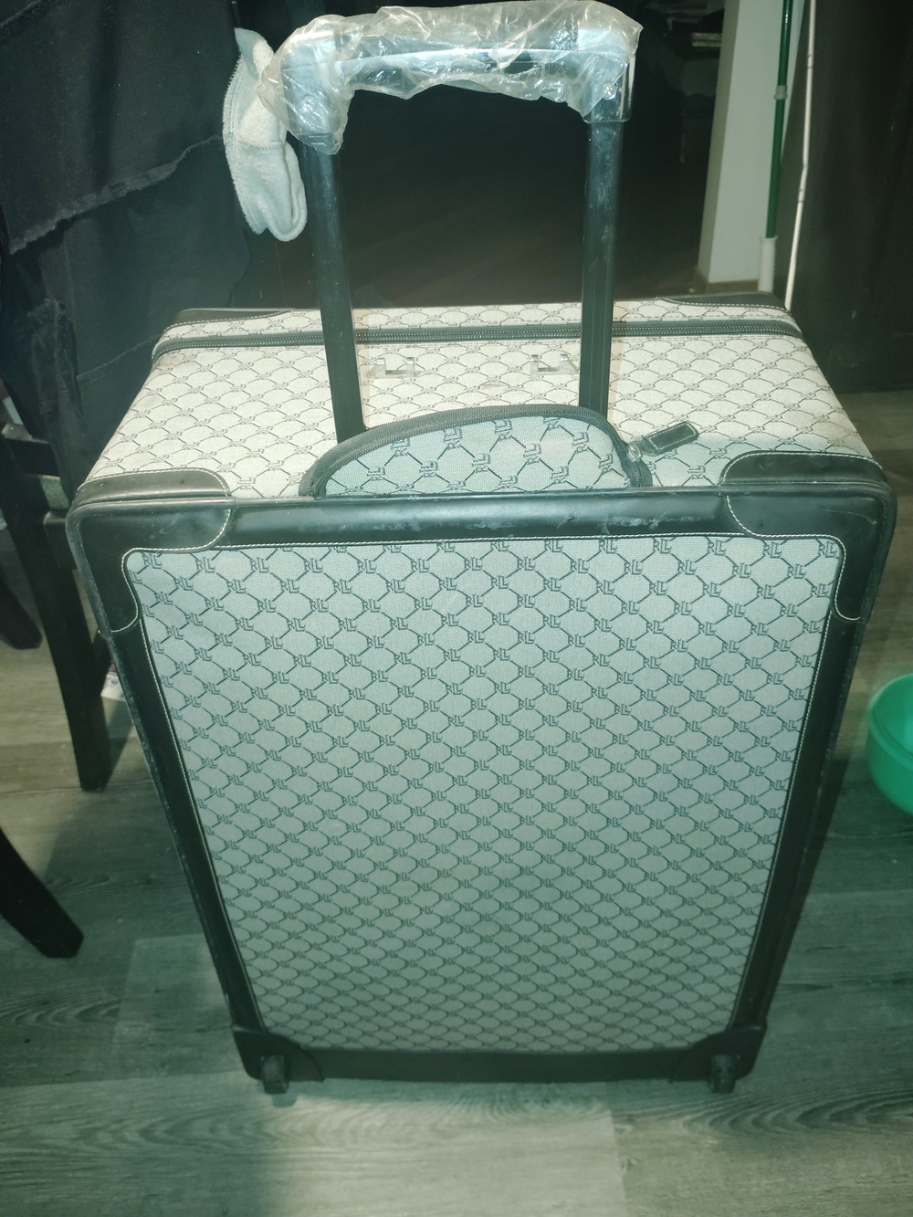 Polo by Ralph Lauren Gray Monogram Rolling Carry-On Luggage